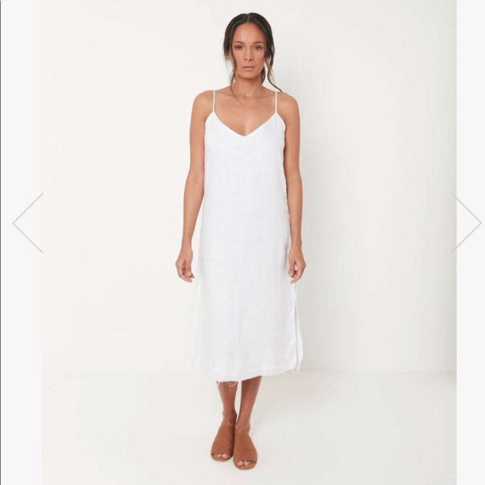 White linen midi dress by BeforeAnyoneElse aka BAE